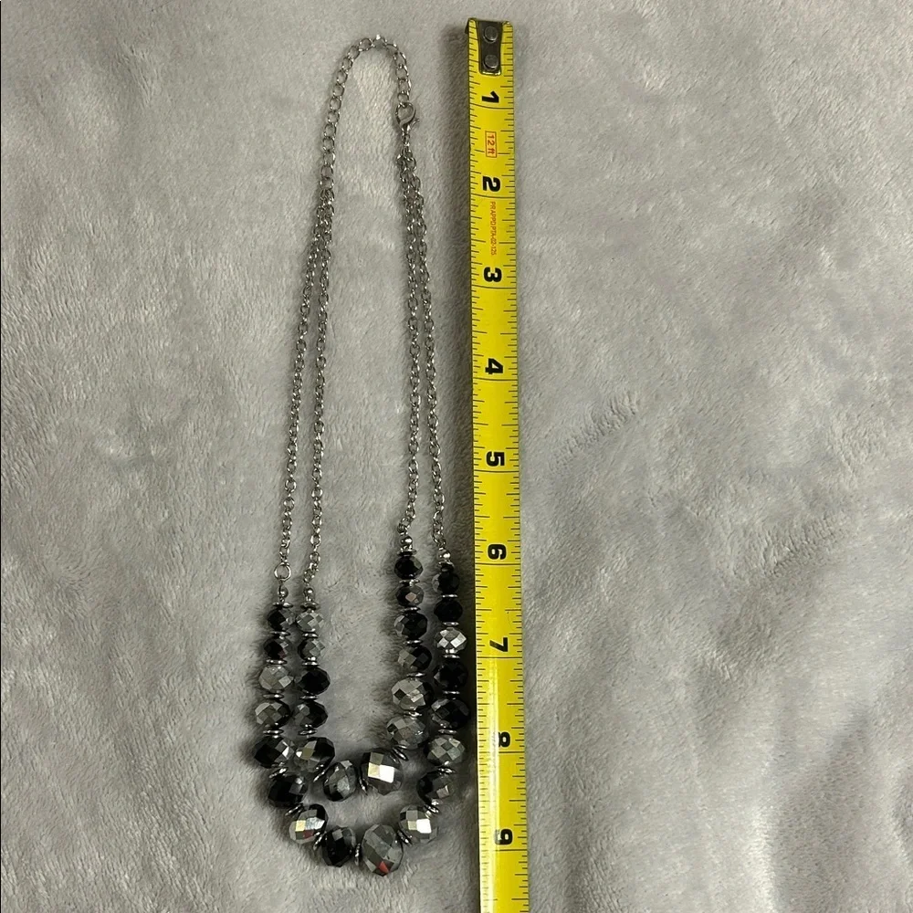 Elegant Silver and Black Jewelry Set